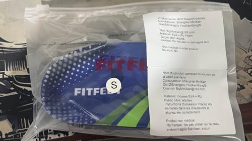 3/4 Arch Support Insoles for Men and Women, Plantar Fasciitis Insoles, Orthotic Inserts for Flat Feet Over-Pronation, Rigid High Arch Support Shoe Insoles for Heel Spurs Foot Pain Relief, M